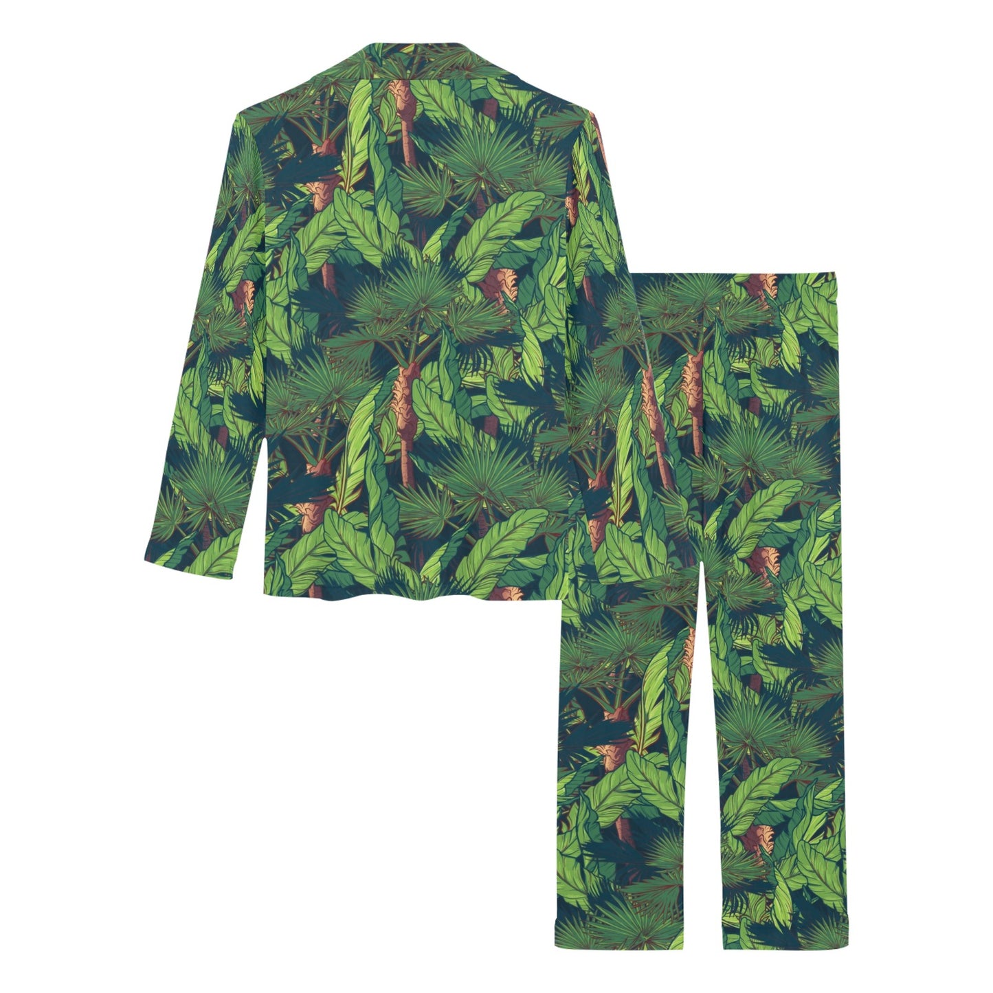 Rainforest Pattern Print Design A01 Women's Long Pajama Set