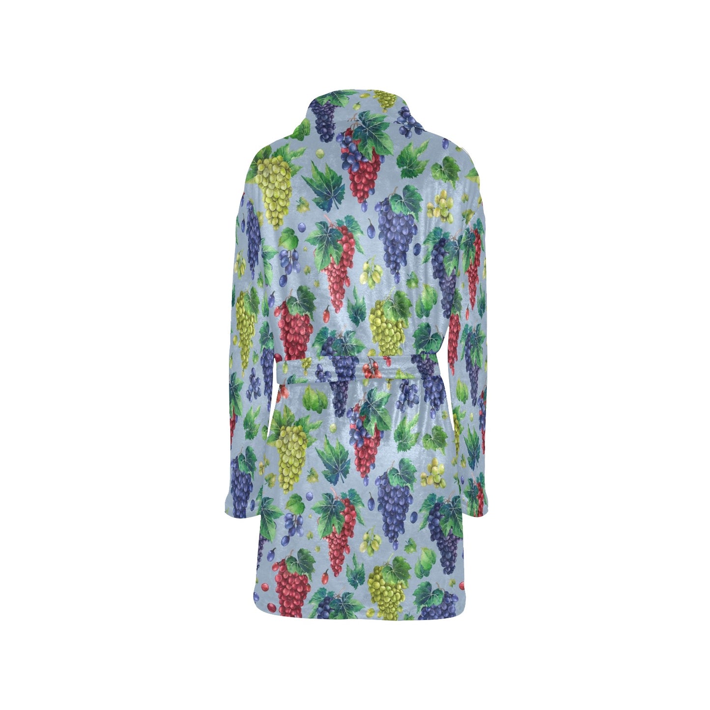 Grape Pattern Print Design GP06 Women's Fleece Robe