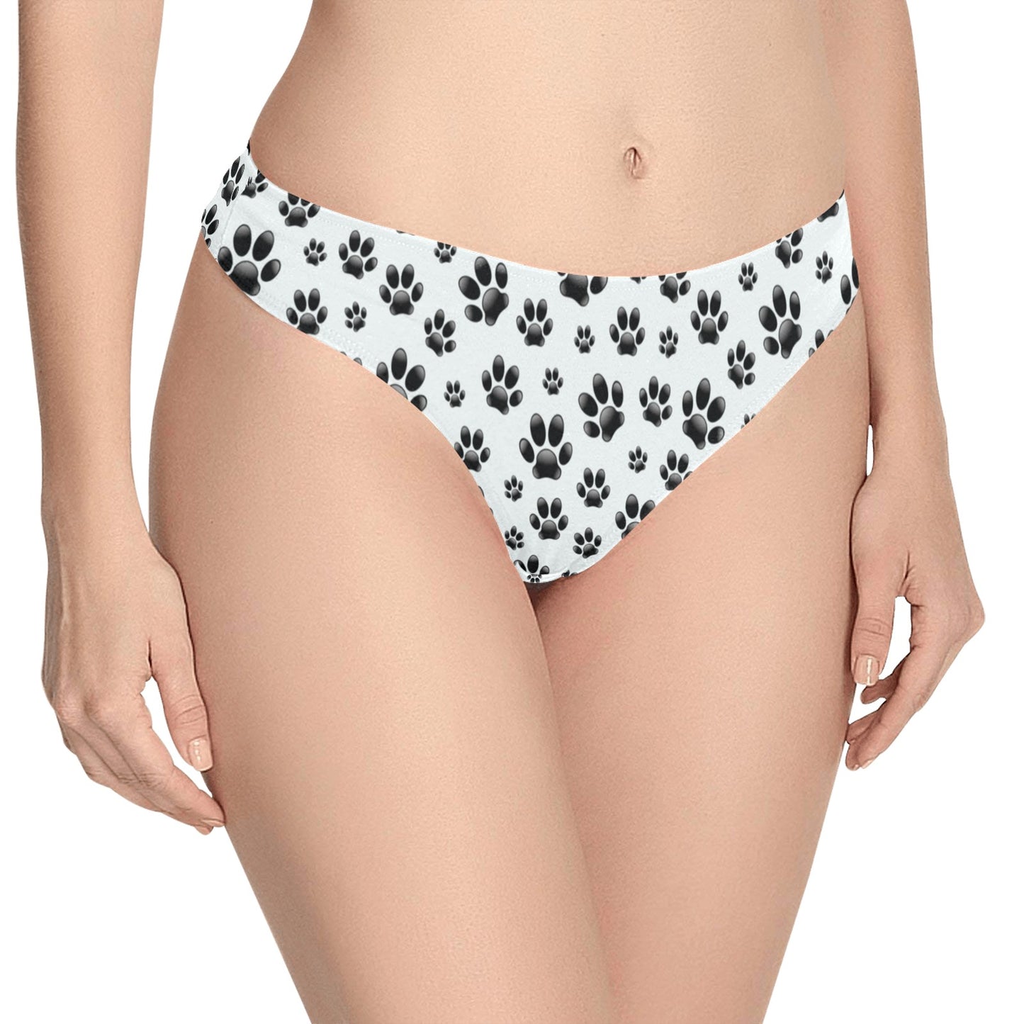 Paw Themed Print Women's Thongs