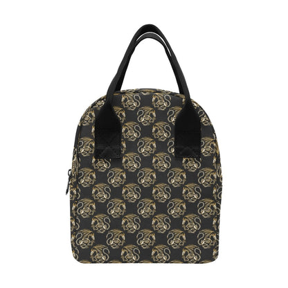 Skeleton Dragon Print Design LKS306 Insulated Lunch Bag