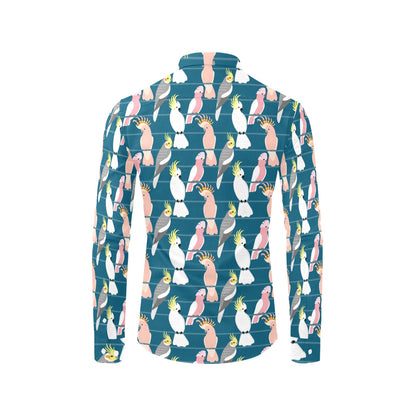 Cockatoo Print Design LKS401 Men's Long Sleeve Dress Shirt