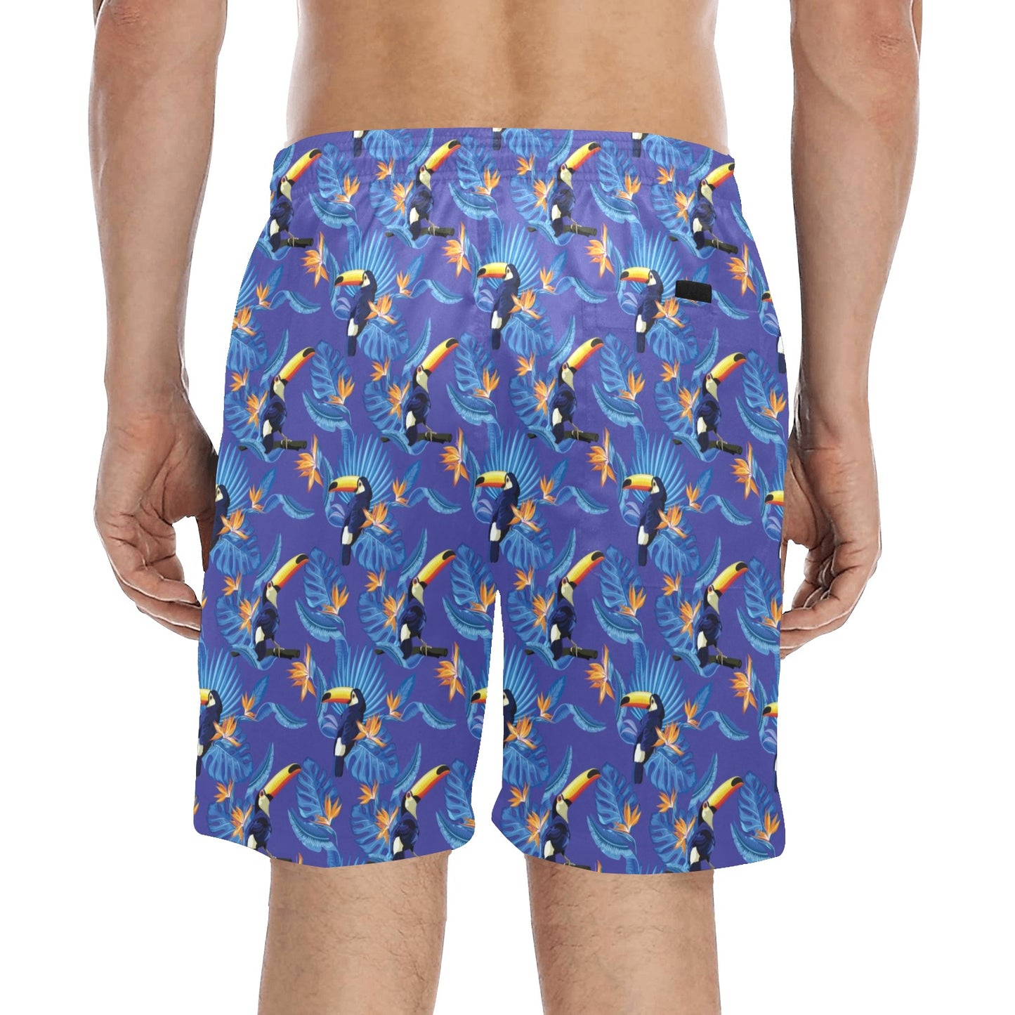 Toucan Print Design LKS306 Men's Swim Trunks Beach Shorts