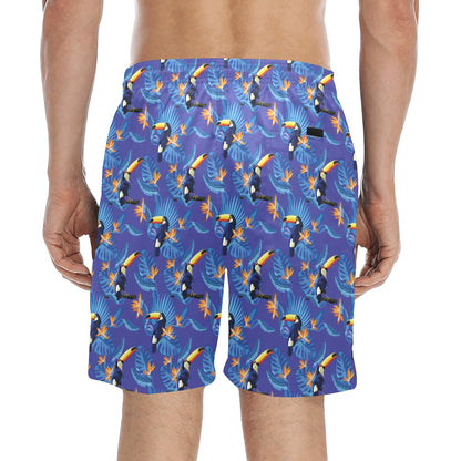 Toucan Print Design LKS306 Men's Swim Trunks Beach Shorts