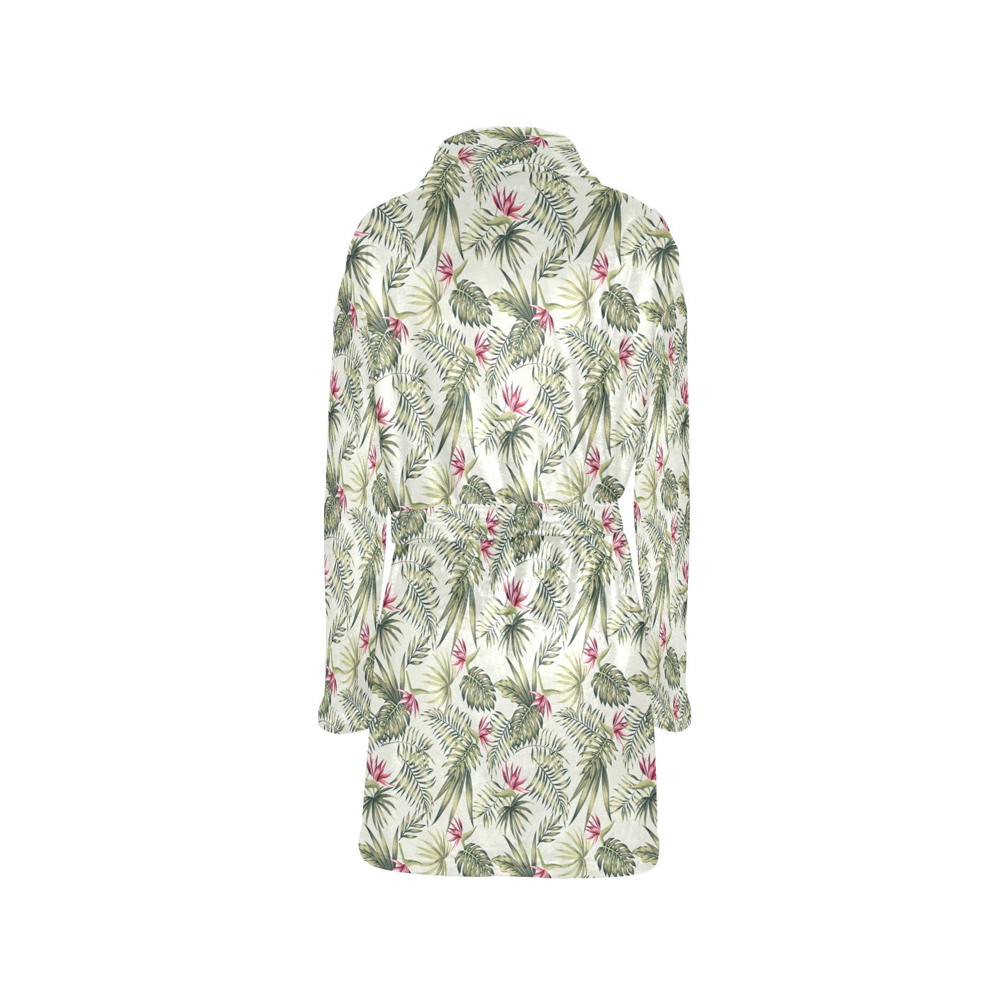 Bird Of Paradise Pattern Print Design 04 Women's Fleece Robe
