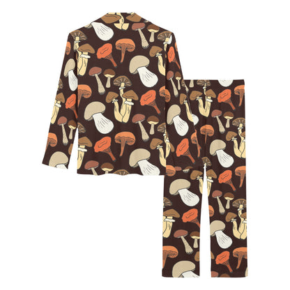 Mushroom Pattern Print Design A05 Women's Long Pajama Set