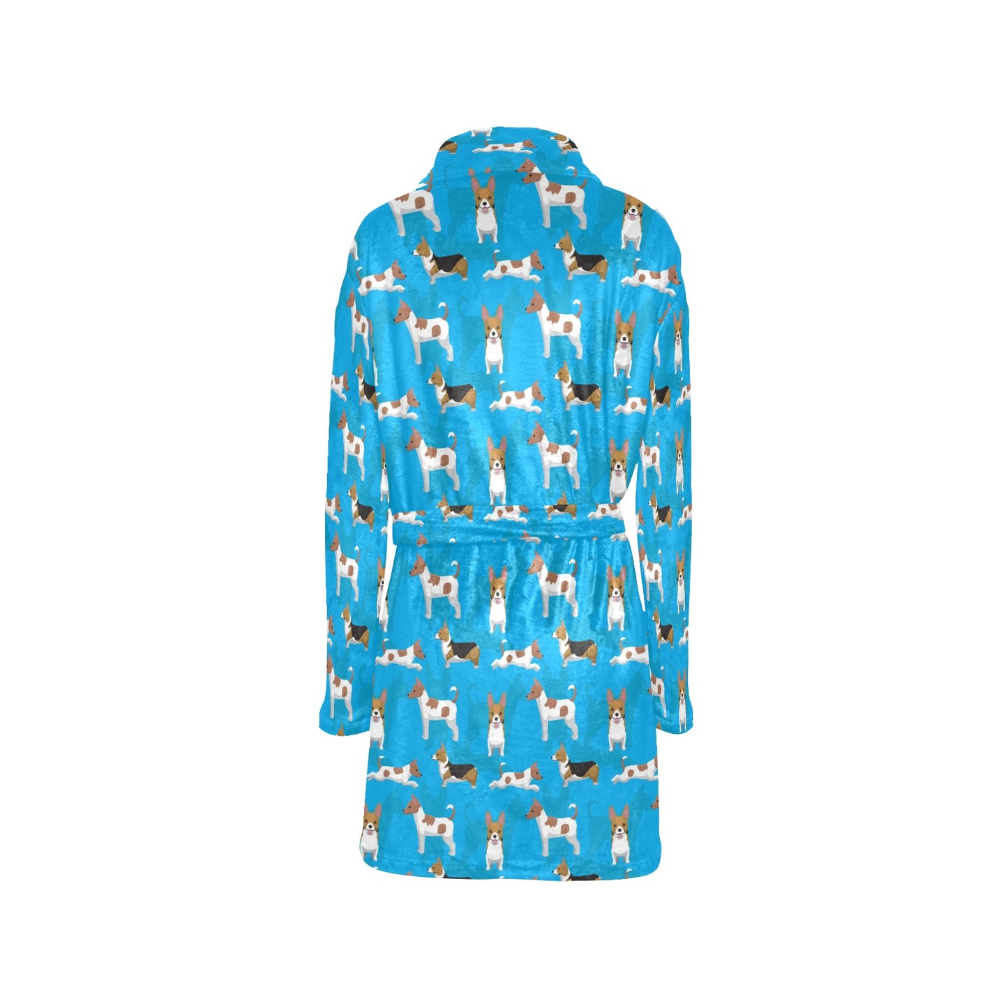 Cardigan Welsh Corgis Pattern Print Design 01 Women's Fleece Robe