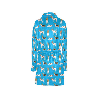 Cardigan Welsh Corgis Pattern Print Design 01 Women's Fleece Robe