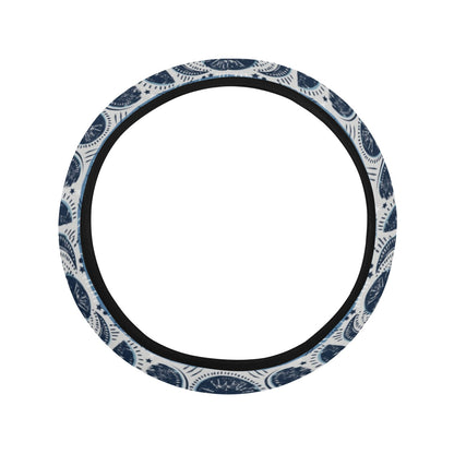 Sun Moon Pattern Print Design LKS306 Steering Wheel Cover with Elastic Edge