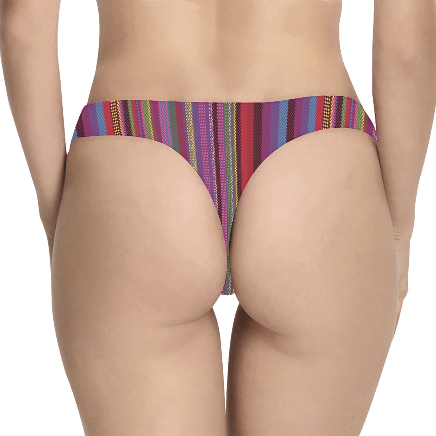 Serape Stripe Print Women's Thongs