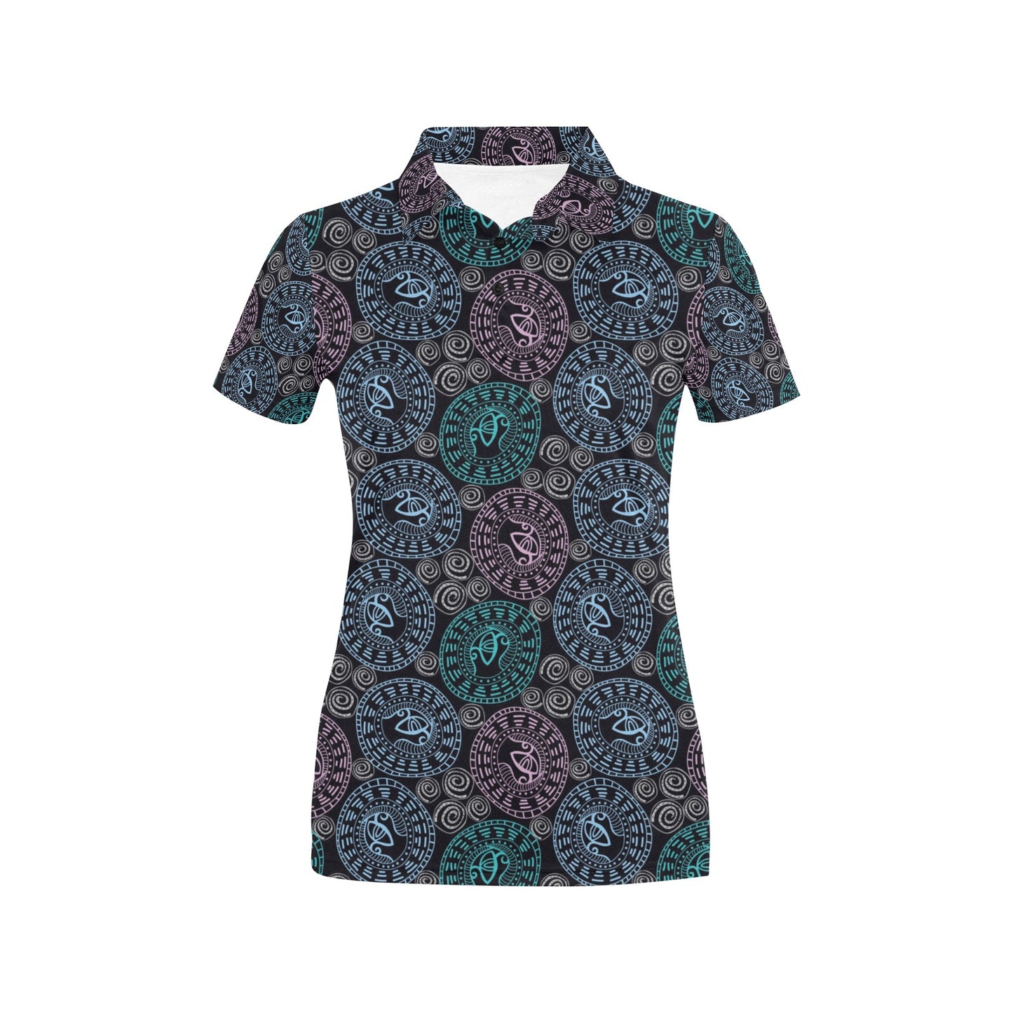 Eye of Horus Ethnic Pattern Women's Polo Shirt