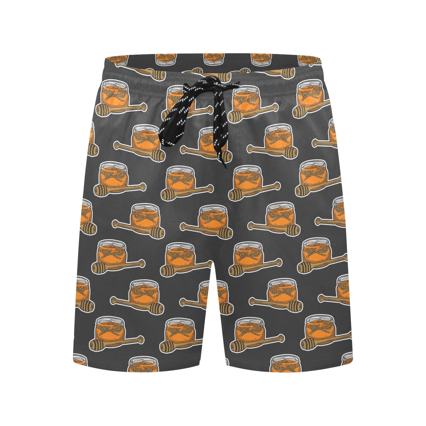 Honey Bee Print Design LKS305 Men's Swim Trunks Beach Shorts