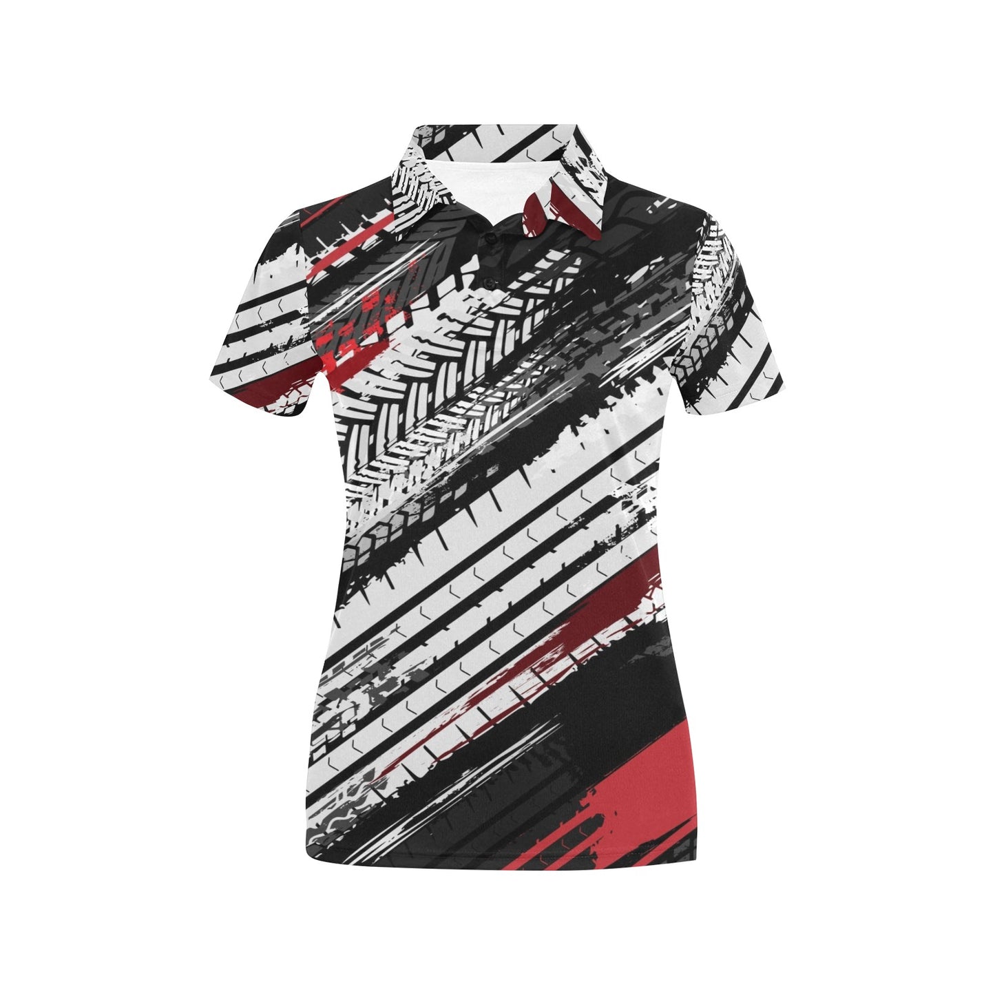Racing Pattern Print Design A03 Women's Polo Shirt