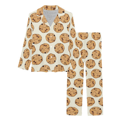 Cookie Pattern Print Design 05 Women's Long Pajama Set