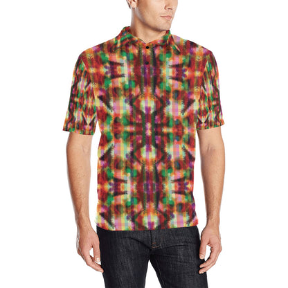 Tie Dye Print Design LKS301 Men Polo Shirt