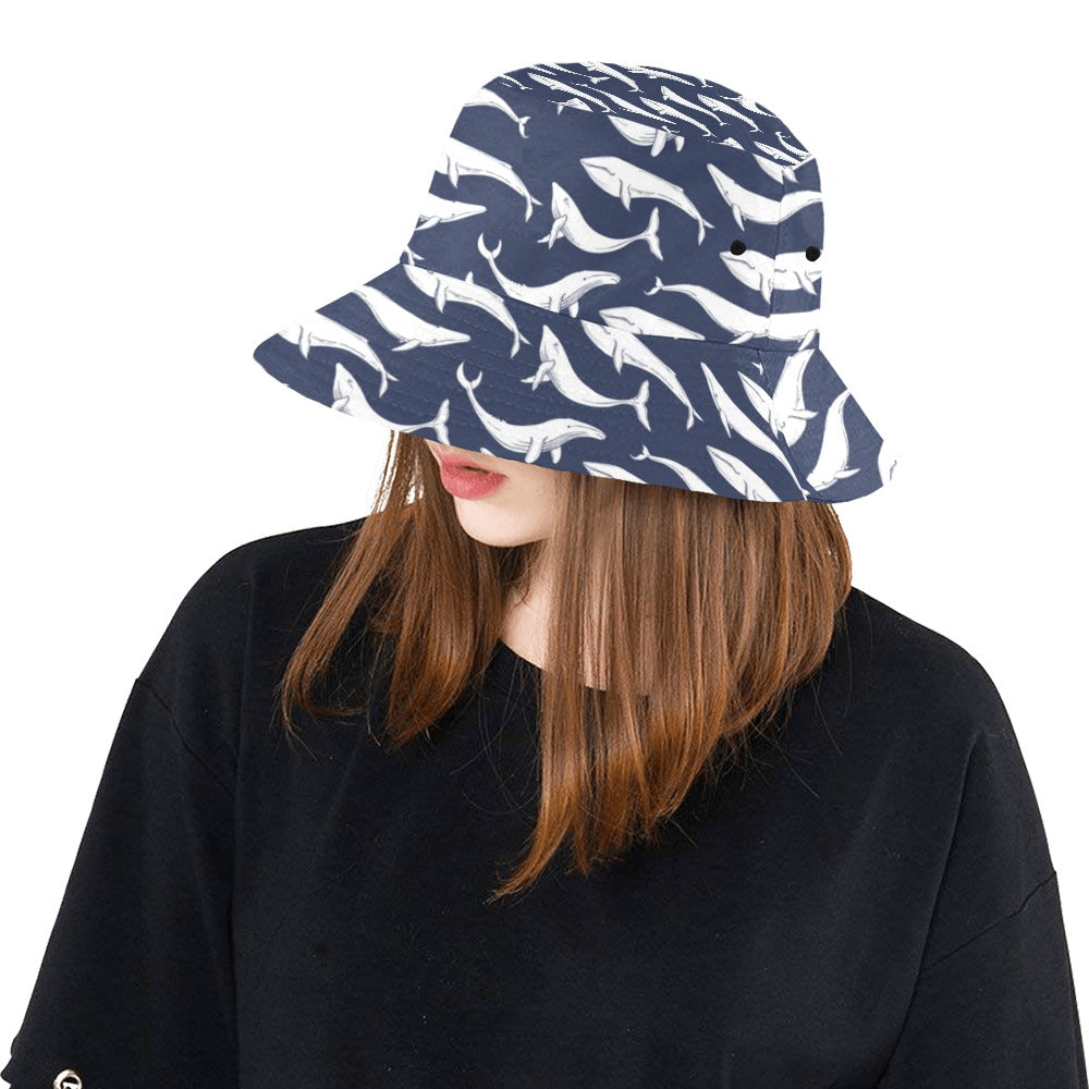 Whale Print Design LKS308 Unisex Bucket Hat