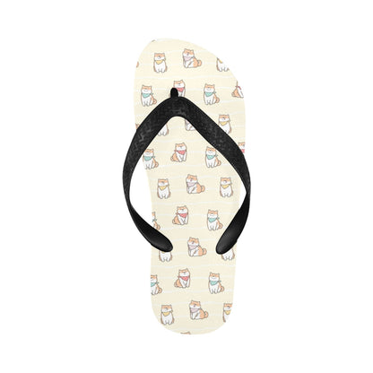 Shiba Inu Print Design LKS306 Flip Flops