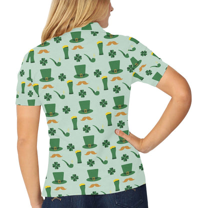 St Patricks Day Print Design LKS304 Women's Polo Shirt