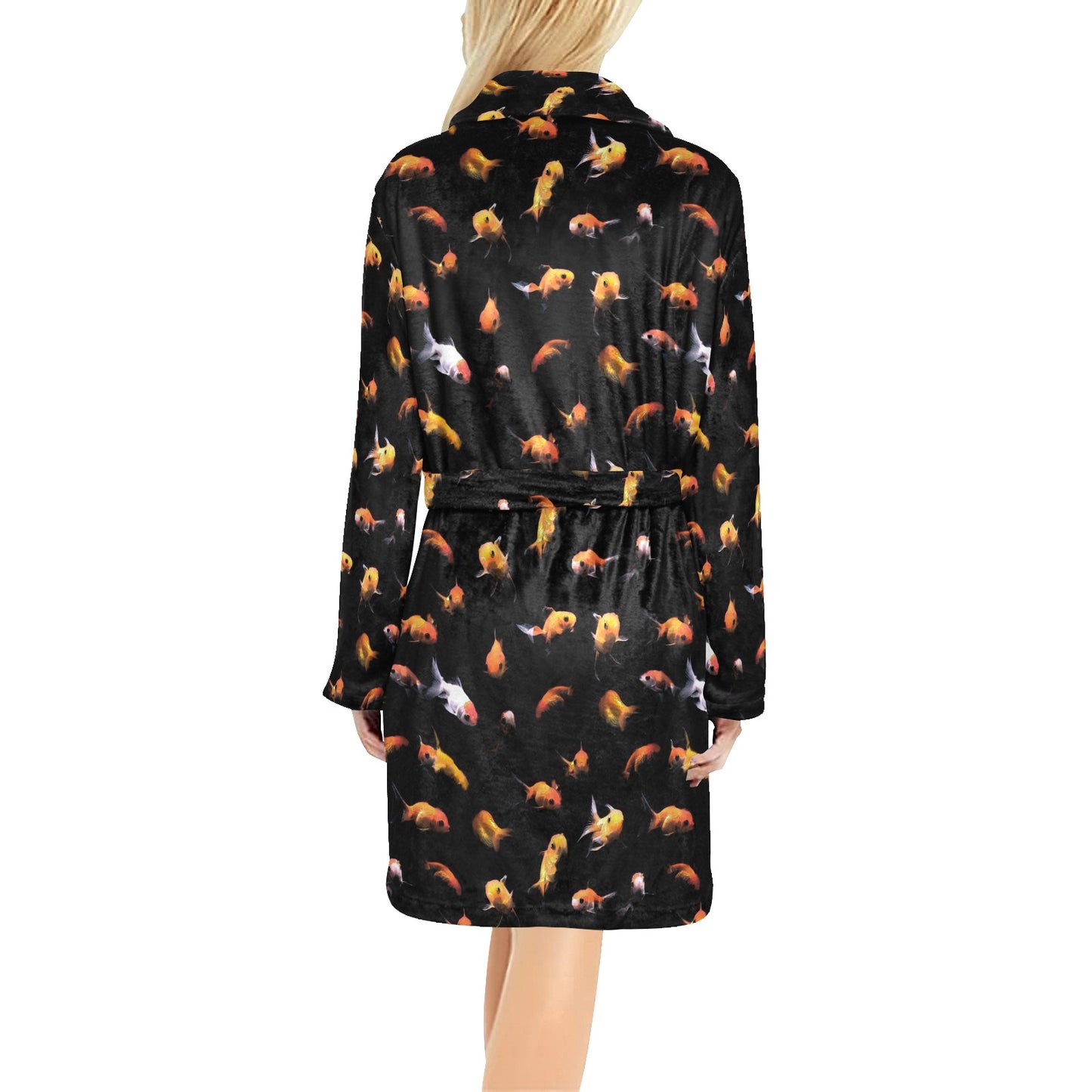 Goldfish Print Design LKS402 Women's Fleece Robe