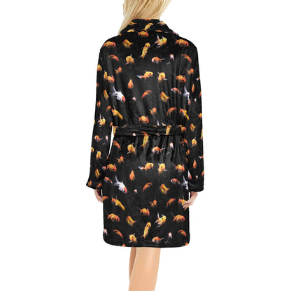Goldfish Print Design LKS402 Women's Fleece Robe