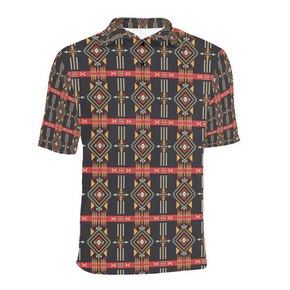 Southwest Pattern Print Design LKS303 Men Polo Shirt