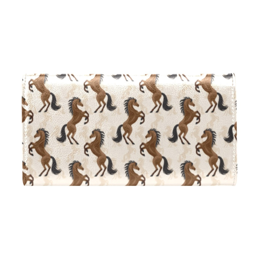 Horse Print Design LKS308 Women's Trifold Wallet