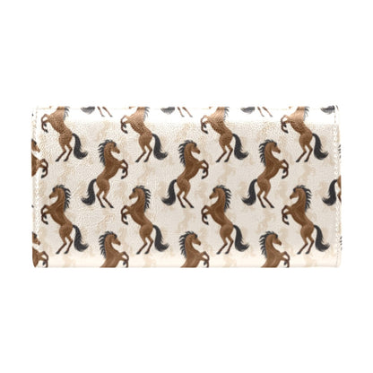 Horse Print Design LKS308 Women's Trifold Wallet