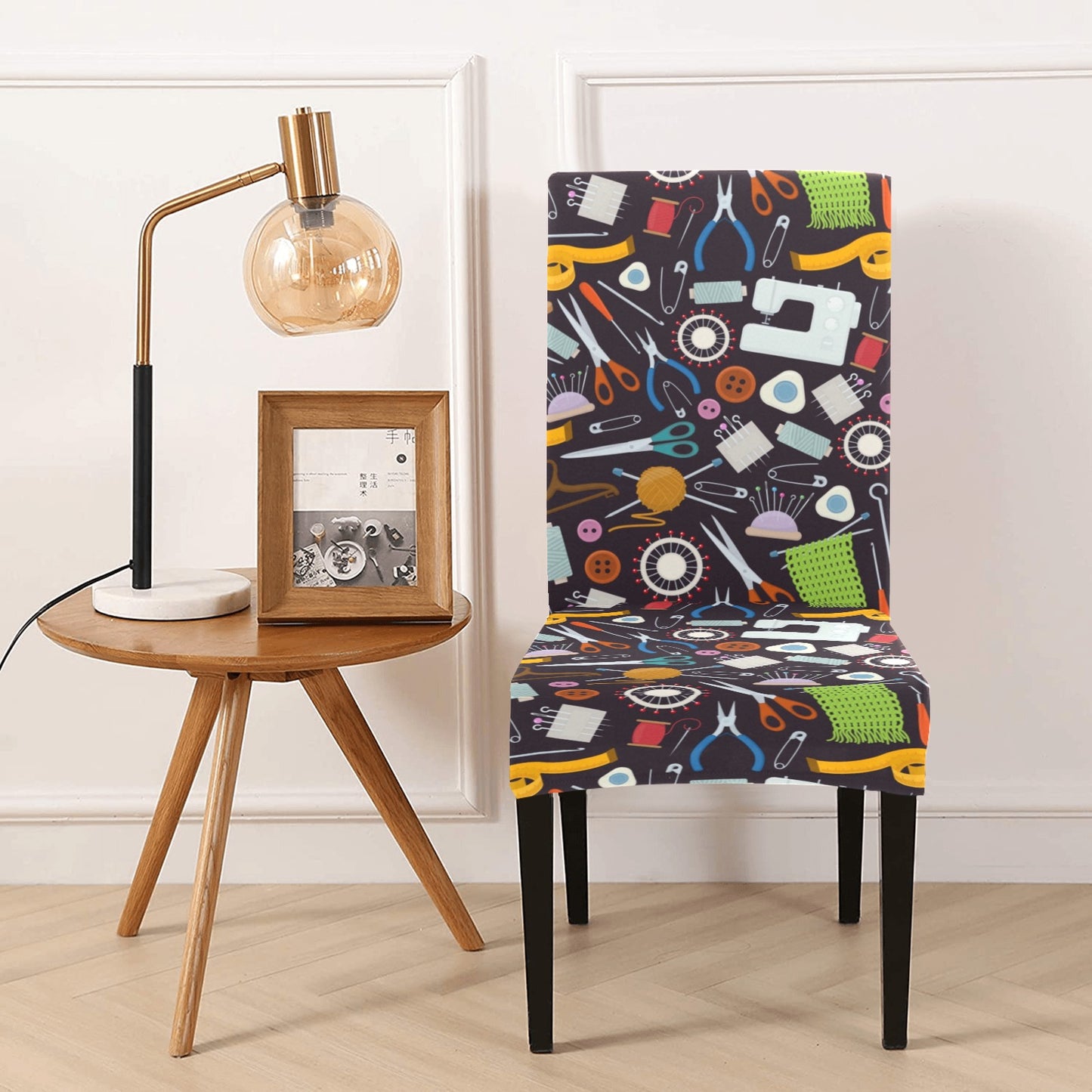 Sewing Equipment Print Design LKS308 Dining Chair Slipcover