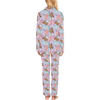 Christian Pattern Print Design 03 Women's Long Pajama Set