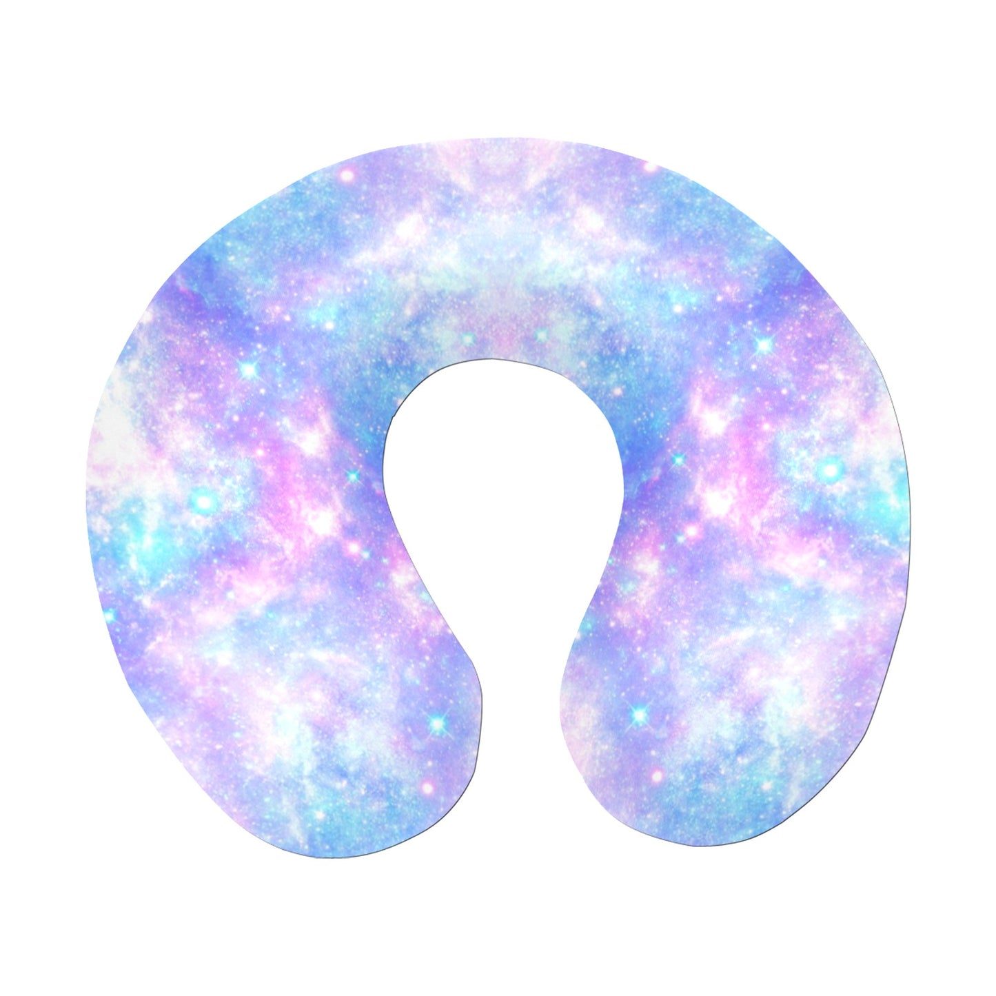Galaxy Stardust Pastel Color Print U-Shaped Travel Neck Pillow