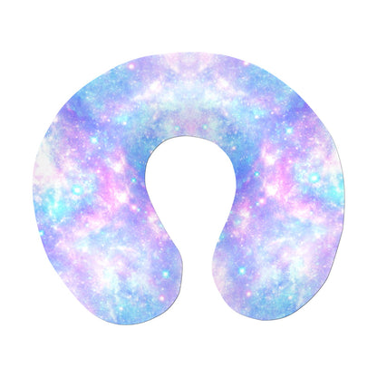 Galaxy Stardust Pastel Color Print U-Shaped Travel Neck Pillow