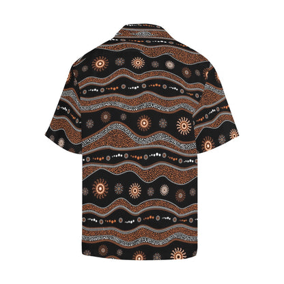 Aboriginal Print Design LKS404 Men's Men's Hawaiian Shirt