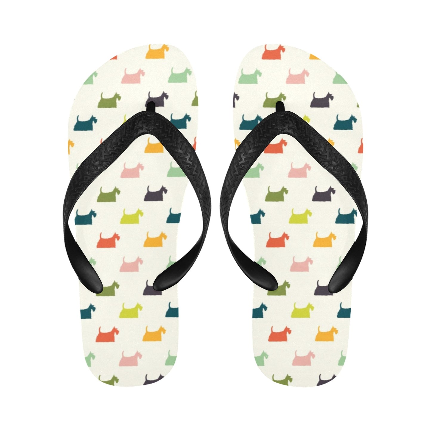 Scottish Terriers Print Design LKS305 Flip Flops