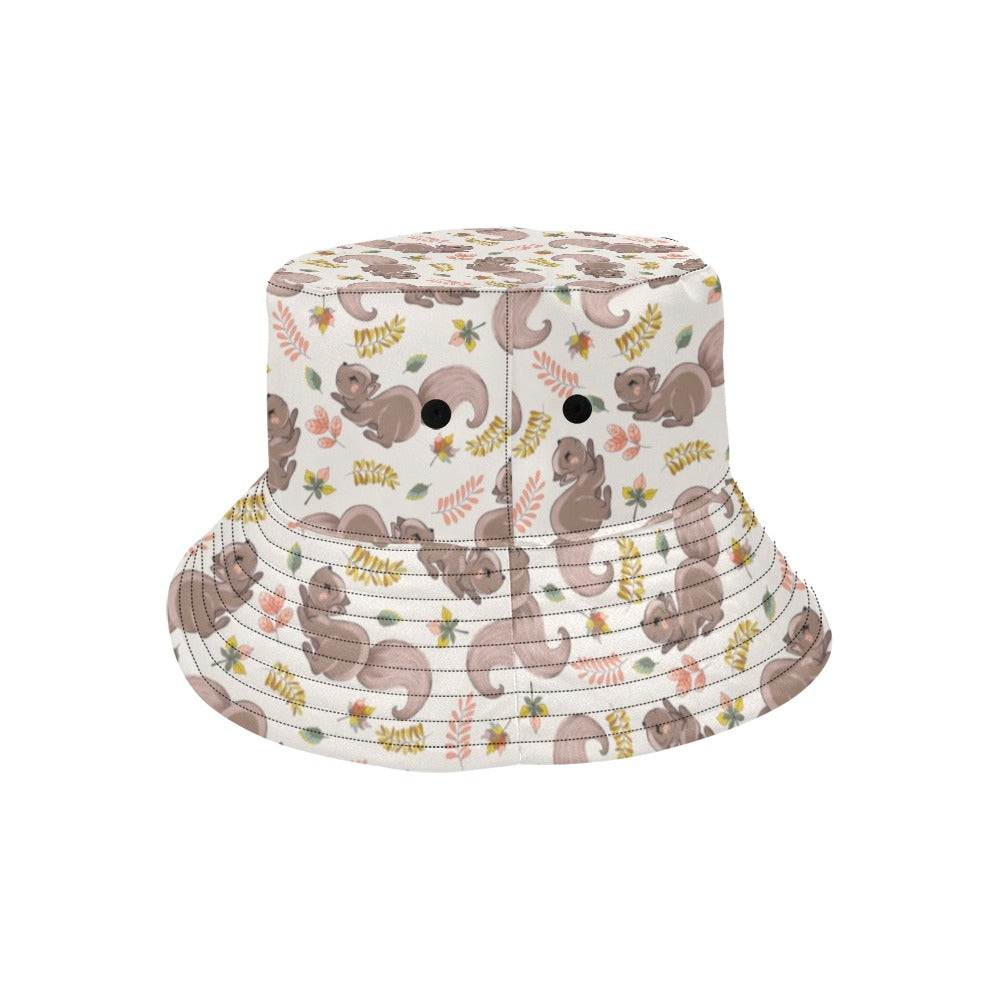 Squirrel Print Design LKS307 Unisex Bucket Hat