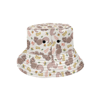 Squirrel Print Design LKS307 Unisex Bucket Hat