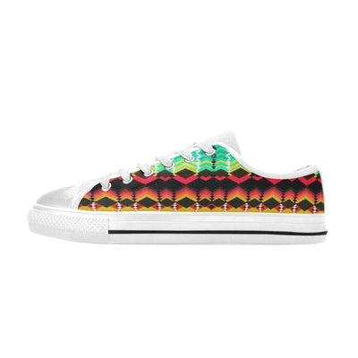 Serape Print Design LKS307 Women's White Low Top Shoes