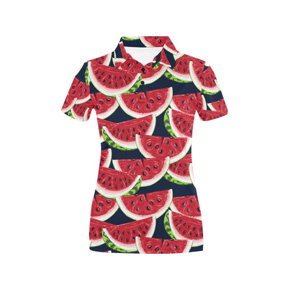 Watermelon Pattern Print Design WM011 Women's Polo Shirt