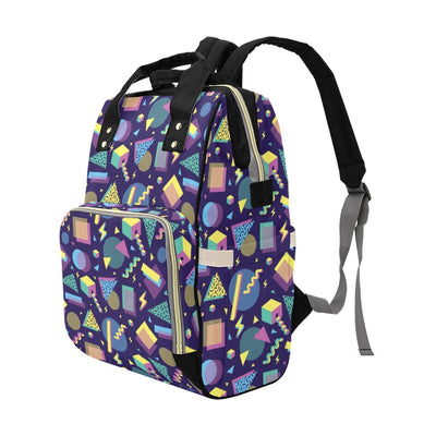 Geometric Print Design LKS401 Diaper Bag Backpack