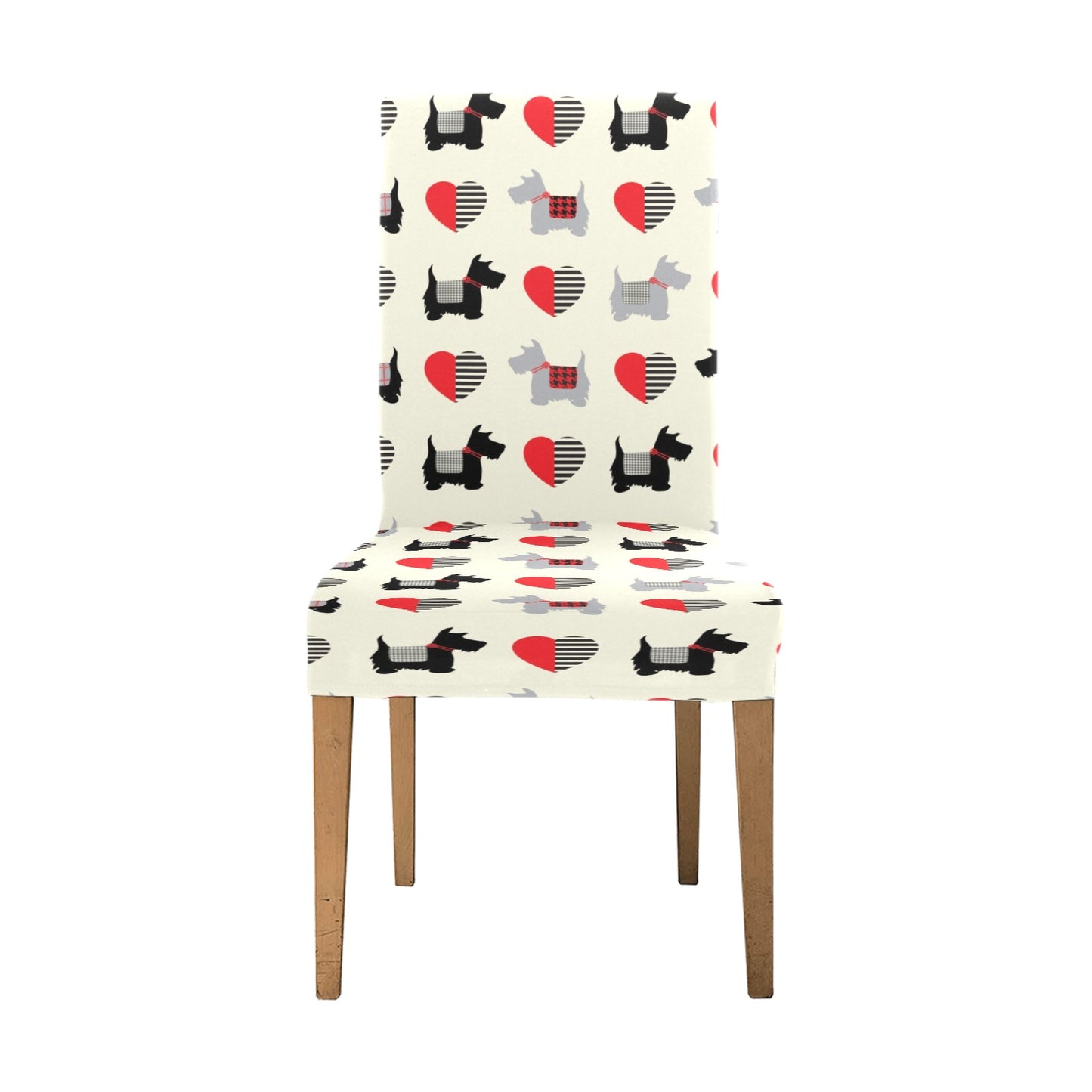 Scottish Terriers Print Design LKS3010 Dining Chair Slipcover