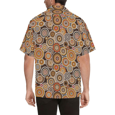 Aboriginal Print Design LKS402 Men's Men's Hawaiian Shirt