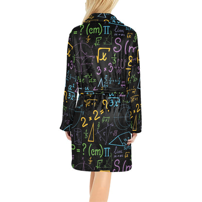 Math Pattern Print Design 03 Women's Fleece Robe