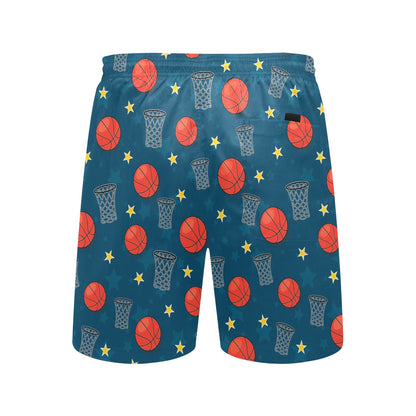 Basketball Classic Print Pattern Men's Swim Trunks Beach Shorts