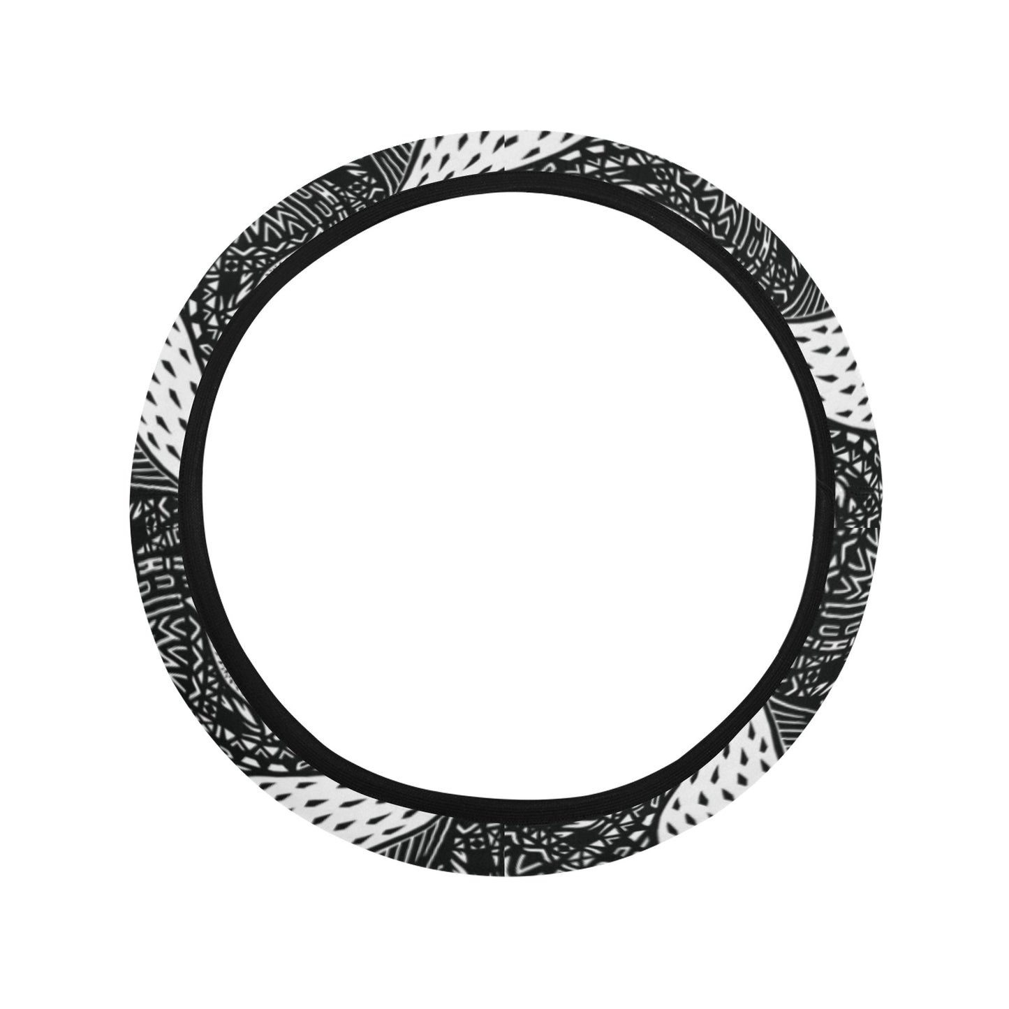 Tribal Pattern Print Design LKS308 Steering Wheel Cover with Elastic Edge