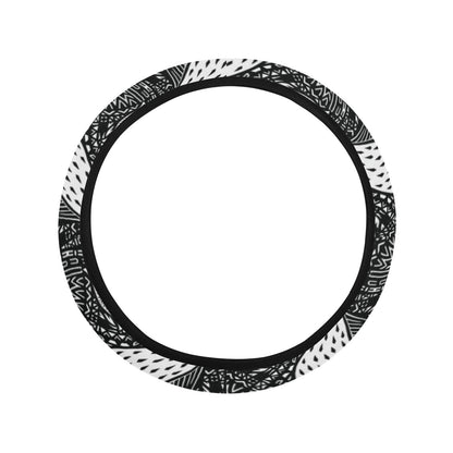 Tribal Pattern Print Design LKS308 Steering Wheel Cover with Elastic Edge