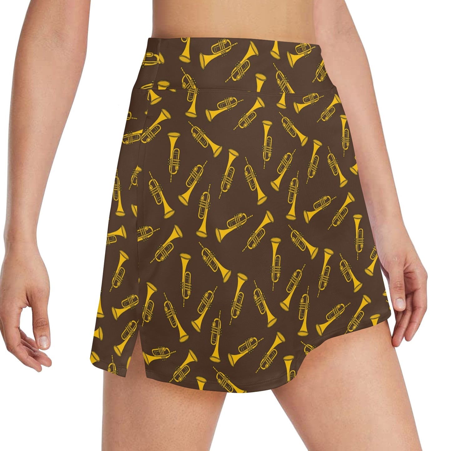 Trumpet Pattern Design Print 17" Golf & Pickleball Skort with Pockets