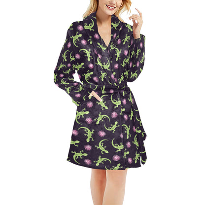 lizard Print Design LKS402 Women's Fleece Robe
