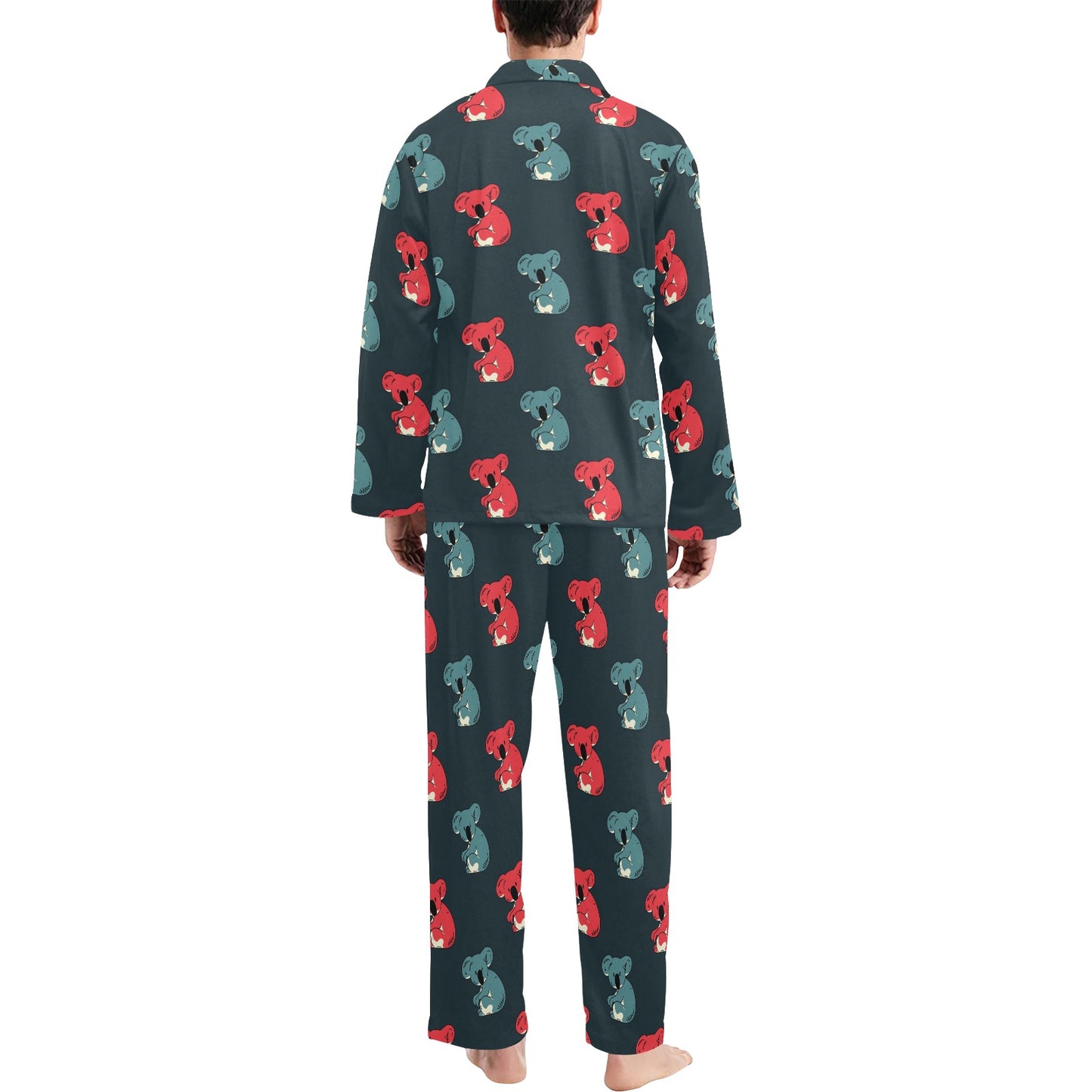 Koala Pattern Print Design 02 Men's Long Pajama Set