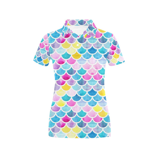 Scales Print Design LKS402 Women's Polo Shirt