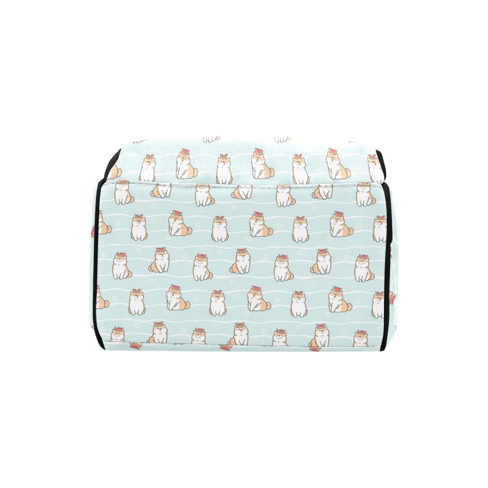 Shiba Inu Print Design LKS3011 Diaper Bag Backpack