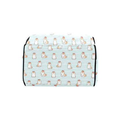 Shiba Inu Print Design LKS3011 Diaper Bag Backpack