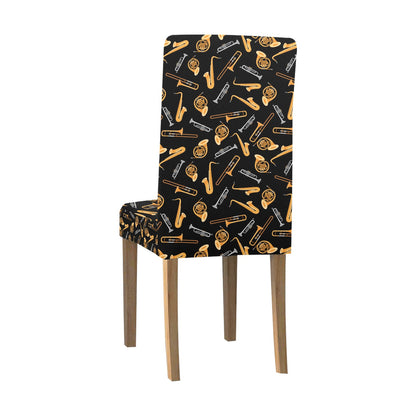 Saxophone Print Design LKS403 Dining Chair Slipcover